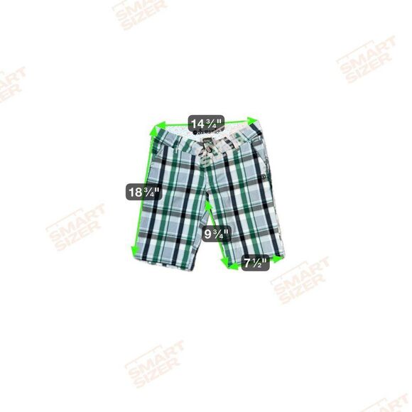 Element Plaid Bermuda Skateboarding Shorts Y2K 90’s Grunge Size 1 Blue Green - Picture 5 of 5